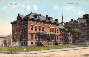 Newport Kentucky City Hall Street View Antique Postcard K104559