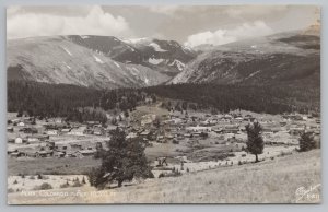 Real Photo Postcard~Air View of Alma Colorado & Mts~RPPC 