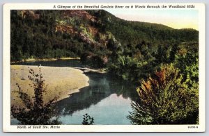 Vintage Postcard Goulais River Woodland Hills North of Sault Ste. Marie Michigan