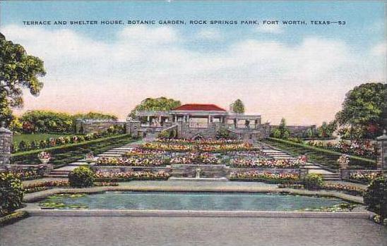 Texas Fort Worth Terrace And House Botanic Garden Rock Springs Park