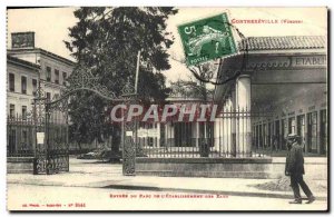 Old Postcard Contrexeville Entrance to the park of water & # 39etablissement