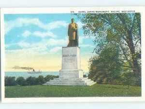 W-border MONUMENT SCENE Racine Wisconsin WI AE7712