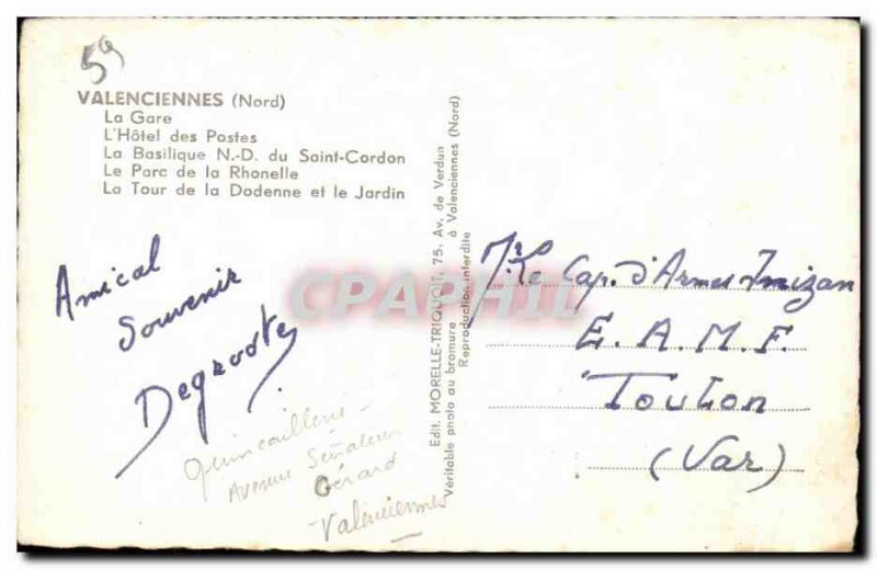 Old Postcard Remembrance Valenciennes