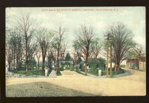Providence, Rhode Island/RI Postcard, Entrance To North Burial Ground