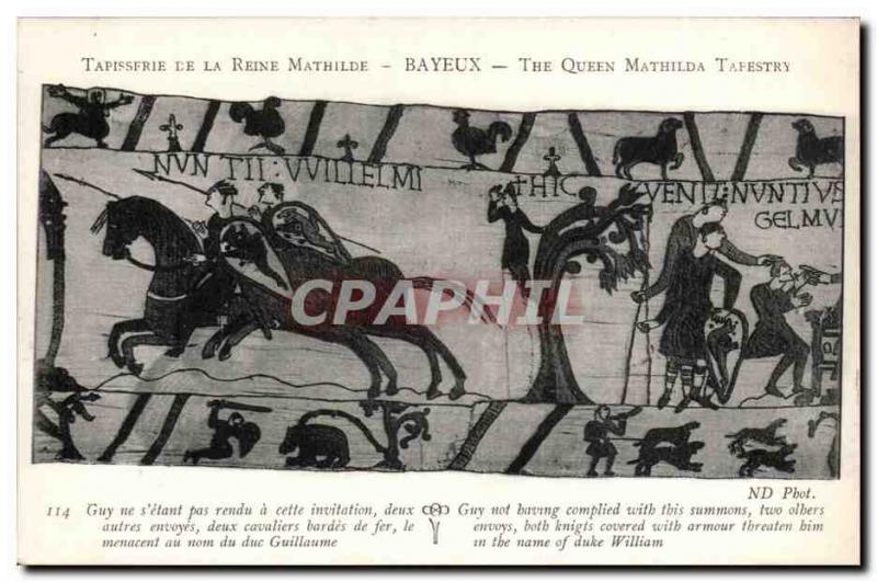 Tapissserie Queen Mathilde Bayeux Old Postcard Guy does s & # 39etant has not...