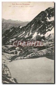 Old Postcard The High Pyrenees Pic du Midi Lake of Oncet