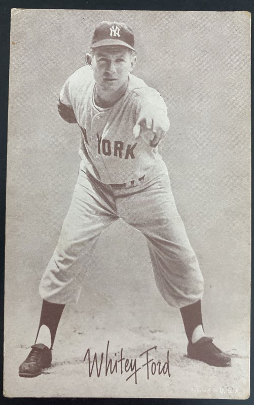 Mint USA Real Picture Postcard Baseball Player Whitey Ford New York Yankees