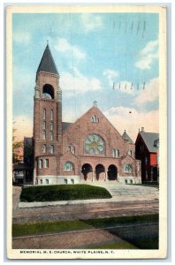 1918 Memorial M.E. Church Chapel Exterior White Plains New York Vintage Postcard