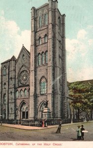 Vintage Postcard 1907 Cathedral of the Holy Cross Parish Boston Massachusetts MA