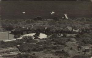 Birdseye of Shore & Bldg - Jamestown RI Cancel Real Photo Postcard