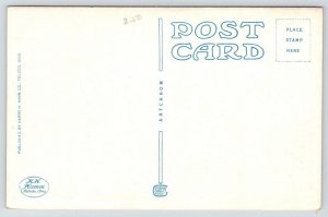 Jackson Michigan~Post Office~Flag on Roof~Buildings Beside-Behind~1920s