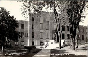 Waverly Iowa Courthouse RPPC Bremer County Photo Postcard V17