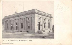 Marshalltown Iowa birds eye view US Post Office antique pc Y11516