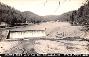 Roaring River Lake and  Dam Real Photo - Cassville, Missouri MO Postcard