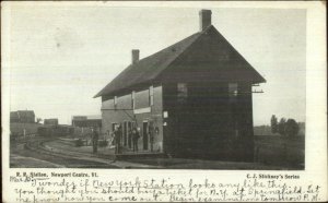 Newport Centre VT RR Train Station Depot c1910 Postcard