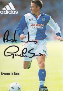 Graeme Le Saux Blackburn Rovers Football Club FC Hand Signed Photo