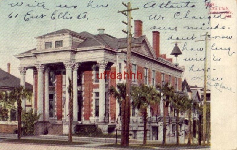 PRE-1907 ELKS CLUB, JACKSONVILLE, FL 1907