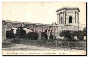 Old Postcard Montpellier Le Chateau d & # 39eau and low ride