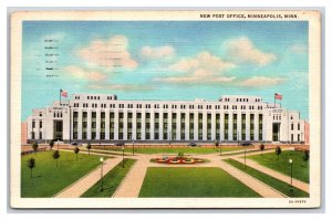 New Post Office Building Minneapolis Minnesota MN Linen Postcard F21