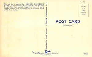 Abegweit Sightseeing Tours View Postcard Backing 