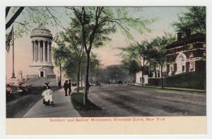 P2861 old postcard soldiers & sailors monument riverside dr. new york, unused