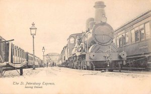 Ostend Belgium St Petersburg Express Train Train Station Postcard AA51087