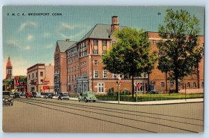 c1940's YMCA Building Railroad Street Bridgeport Connecticut CT Vintage Postcard