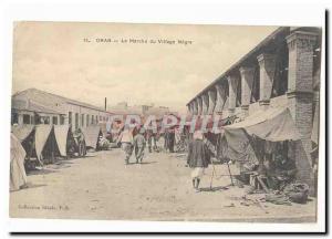 Algeria Oran Old Postcard The walk from the negro village (very animated)