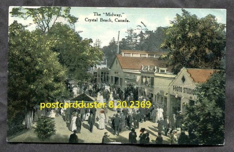 h3953 - CRYSTAL BEACH Ontario 1910s The Midway. Shows Photo Studio