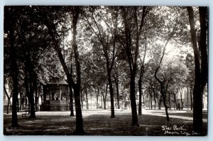 Mason City Iowa IA Postcard RPPC Photo View Of The Park Pavilion 1912 Antique