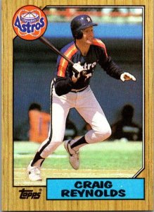 1987 Topps Baseball Card Craig Reynolds  Houston Astros sk3367