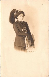 RP Postcard Portrait of Woman Orpheum Photo Studio in Chicago Illinois~138435