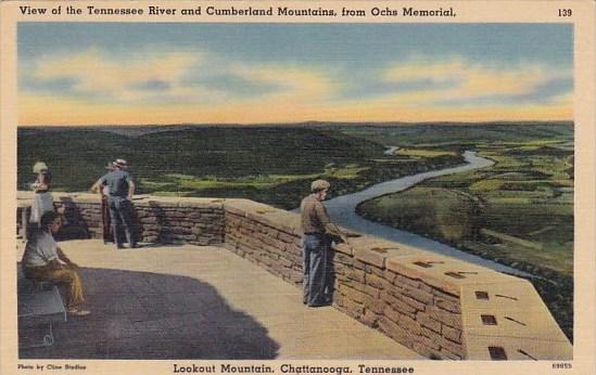 View Of The Tennessee River And Cumberland Mountains From Ochs Memorial Looko...