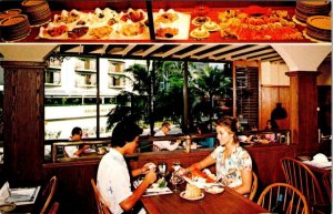 Honolulu, HI Hawaii  SEAFOOD EMPORIUM Waikiki Restaurant Interior 1980 Postcard