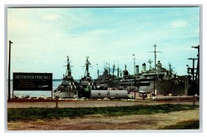 US Navy Pier Newport Rhode Island RI UNP Chrome Postcard R13