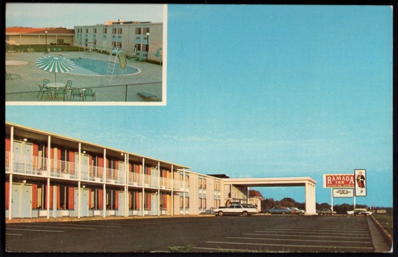 31820) North Carolina BURLINGTON Ramada Inn at Interstate 85 - pm1986 - Chrome