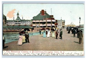 Vintage The Brighton Casino & Boardwalk, Altlantic City, N.J Postcards P166E