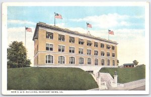 Vintage New C. & O. Building Newport News VA Postcard 1919