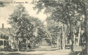 Postcard Maine Farmington Anson Street McCully 23-4450 23-450