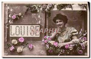 Old Postcard Fancy Louise Surname