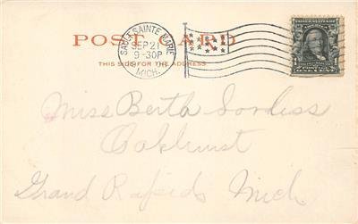 Old Fort & Harbor FORT MACKINAC Mackinac Island, MI 1906 Vintage Postcard 