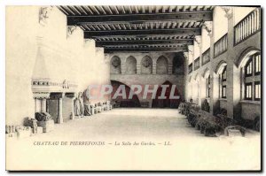 Old Postcard Chateau de Pierrefonds La Salle des Gardes