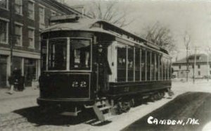 Reproduction - trolley 22 in Camden, Maine