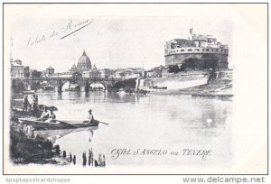 Italy Roma Rome Castel San Angelo col Tevere