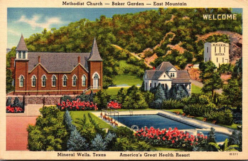 Texas Mineral Wells East Mountain Baker Garden Methodist Church 1942