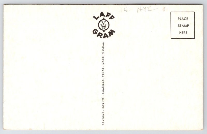 Caney Kansas~Baker Drug Store Comic~Mocks Bartender Serving Drunk Man 1950s