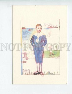 3154680  GOLF Boy by Goro SASAKI Old postcard