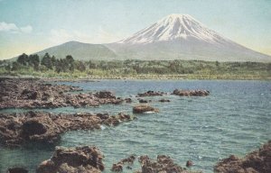 Lake Motosu Antique Japanese Fuji Five Lakes Postcard