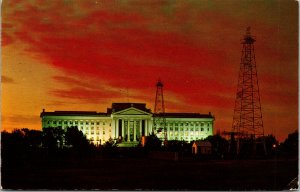 Vtg Oklahoma State Capitol and Oil Derricks Oklahoma City OK Unused Postcard