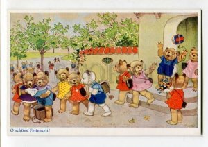 3116701 Dressed TEDDY BEAR School By BAUMGARTEN Vintage PC